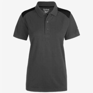 Reebok Women's Playoff Polo Shirt Graphite / Black Size: M NWT
